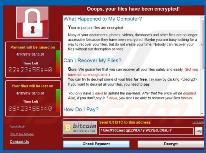 wcry ransomware updated variant